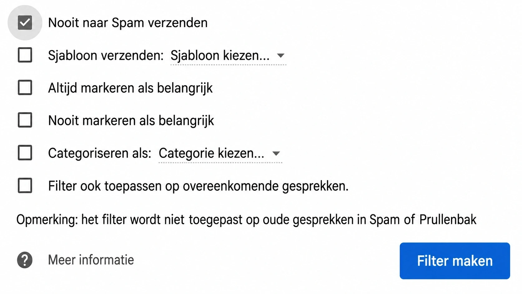 hoe kun je een e-mail whitelisten