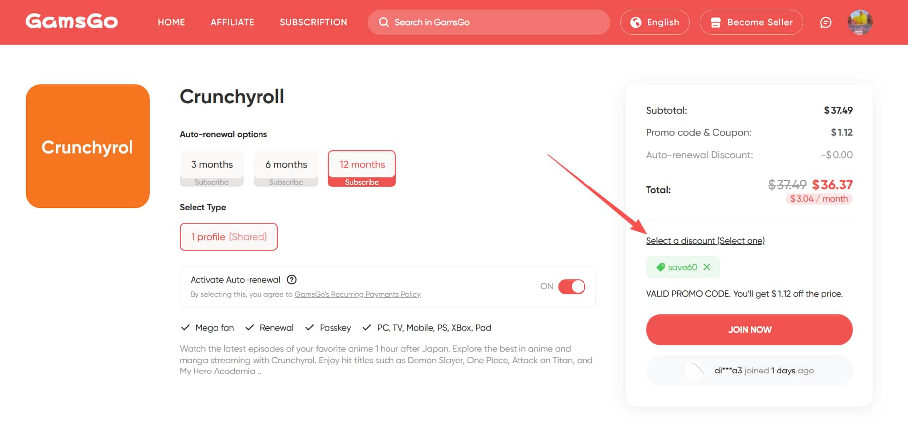 how much does a crunchyroll membership cost