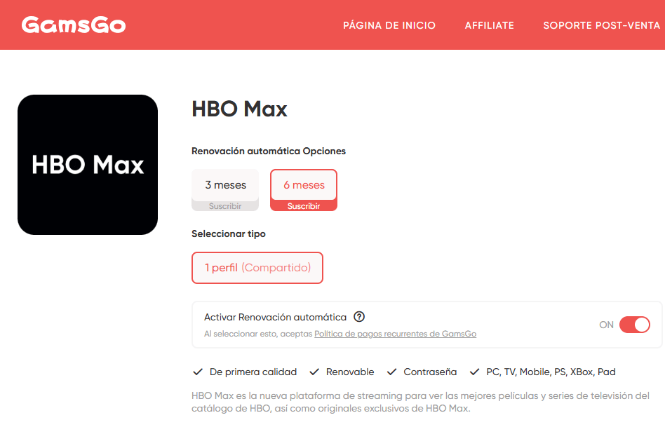 hbo precio oferta