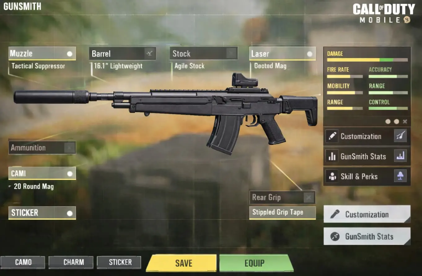 Meilleur équipement SO14 dans COD Mobile