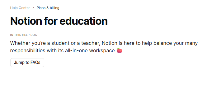 Notion for Education