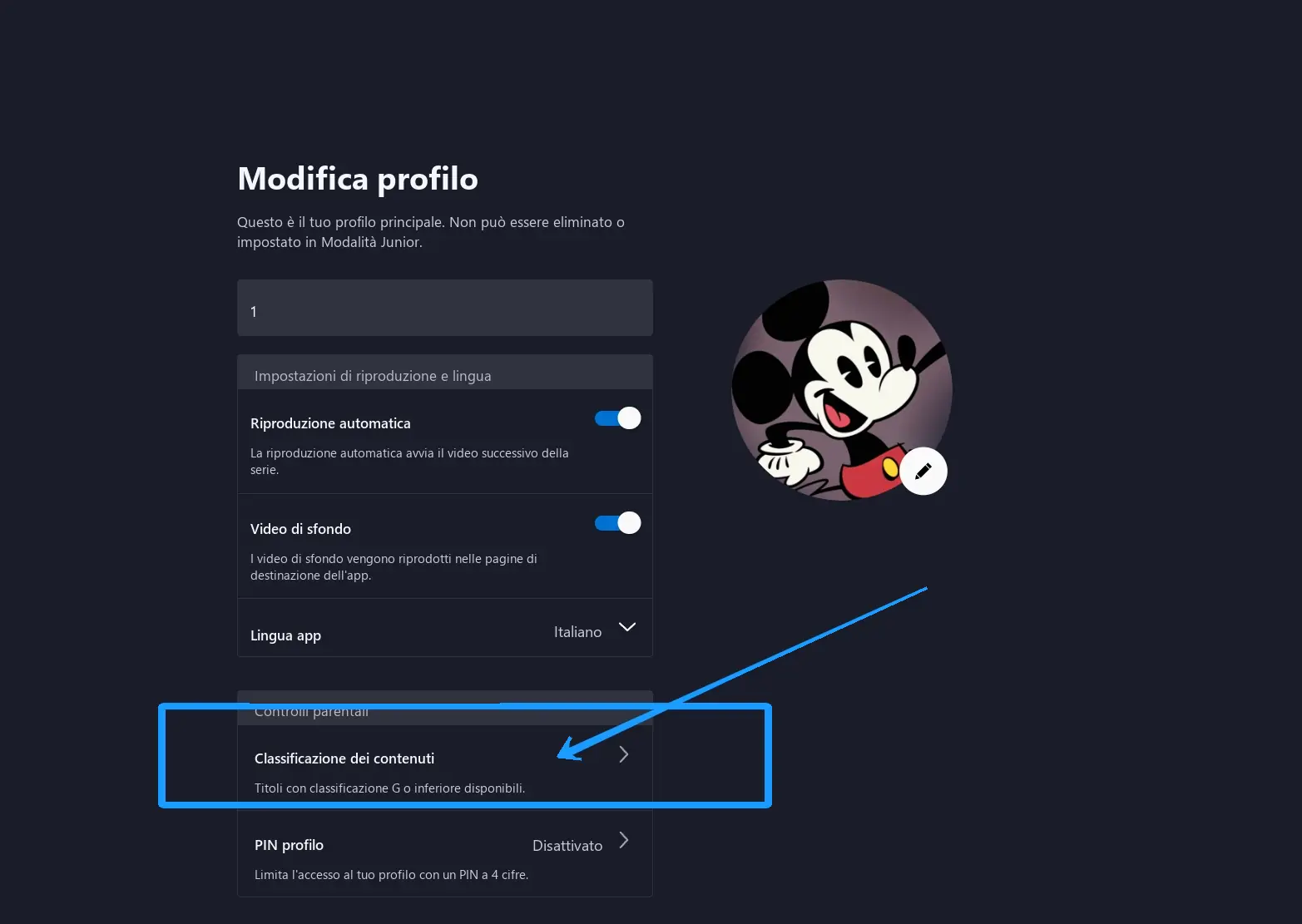 classificazione contenuti Disney+