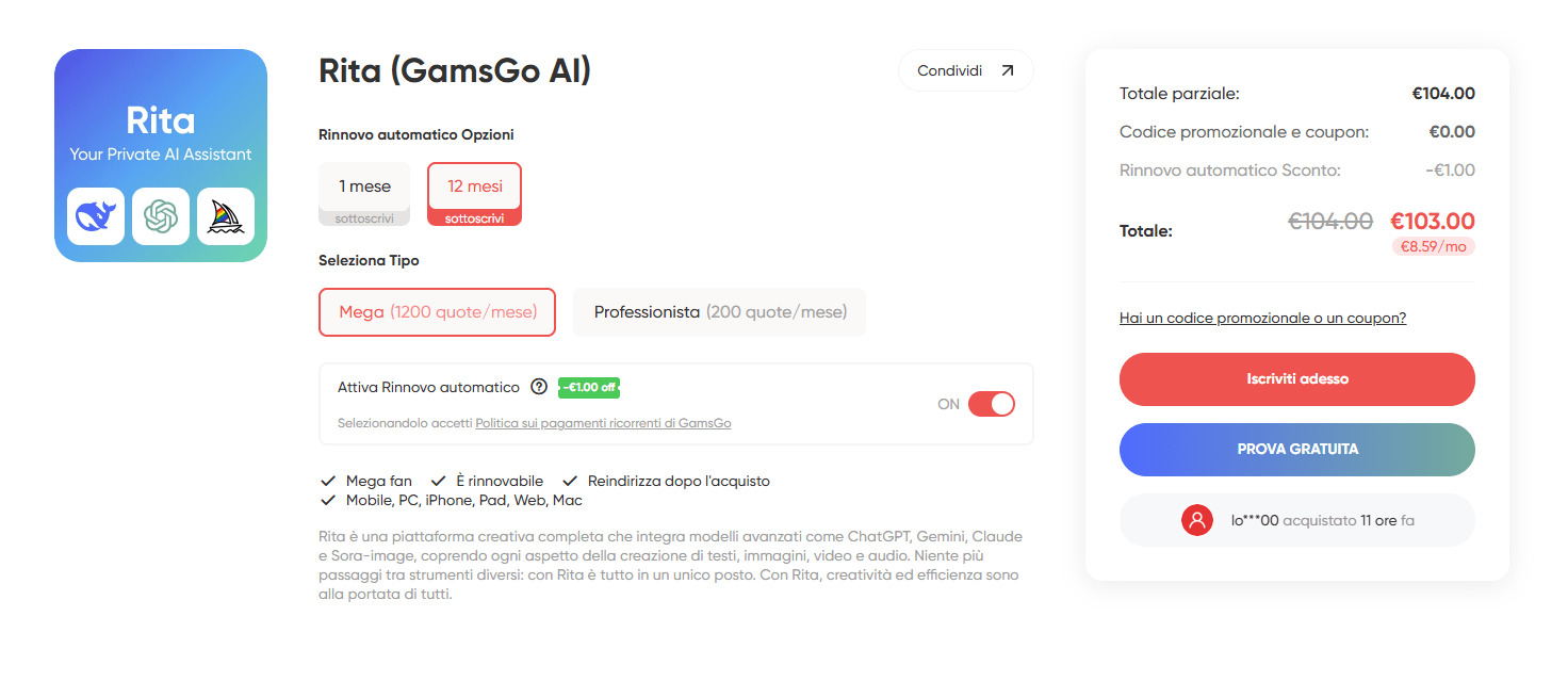 Usa ChatGPT 5 gratis tramite GamsGo AI
