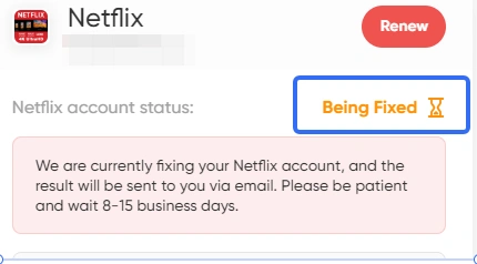 GamsGo Netflix Premium report status being fixed