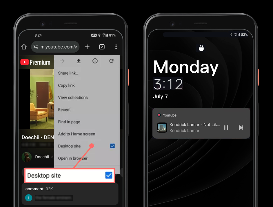 step to step guide to play youtube videos in the background on android