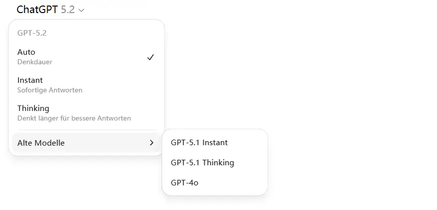 chatgpt plus selectable models