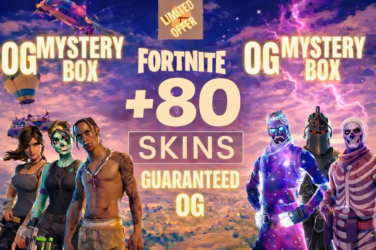 ⚡80-600 OG STACKED SKINS HỘP BÍ ẨN ⚡ ✅ Đảm bảo nhận ít nhất 1 trong số này | Travis Scott | Galaxy | OG Calamity | Ikonik | Black Knight | Rogue Agent