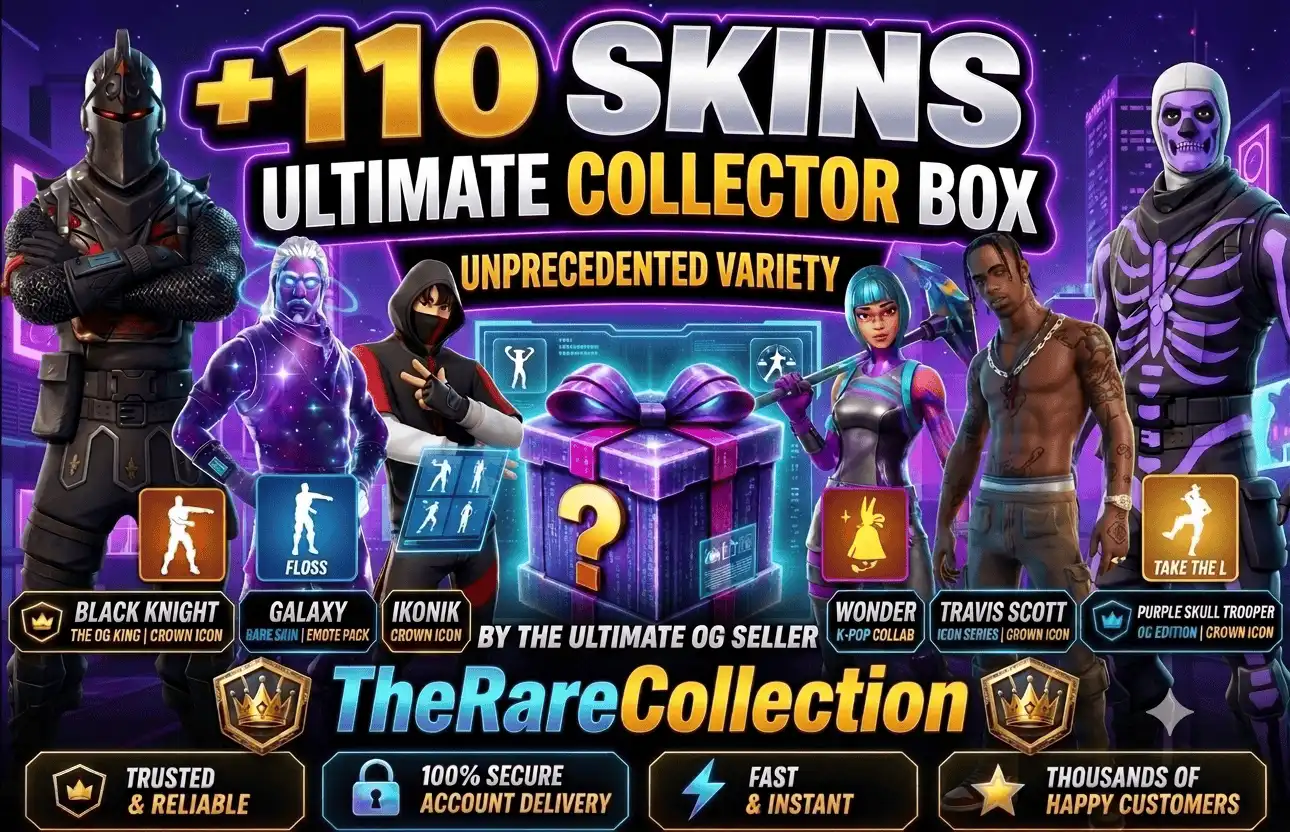 ⚡110-300 SKIN ESCLUSIVE⚡Ne riceverai una o più di queste | Wild Cat | Travis Scott | Renegade Raider | Ikonik | Black Knight | OG STW | Lara Croft |