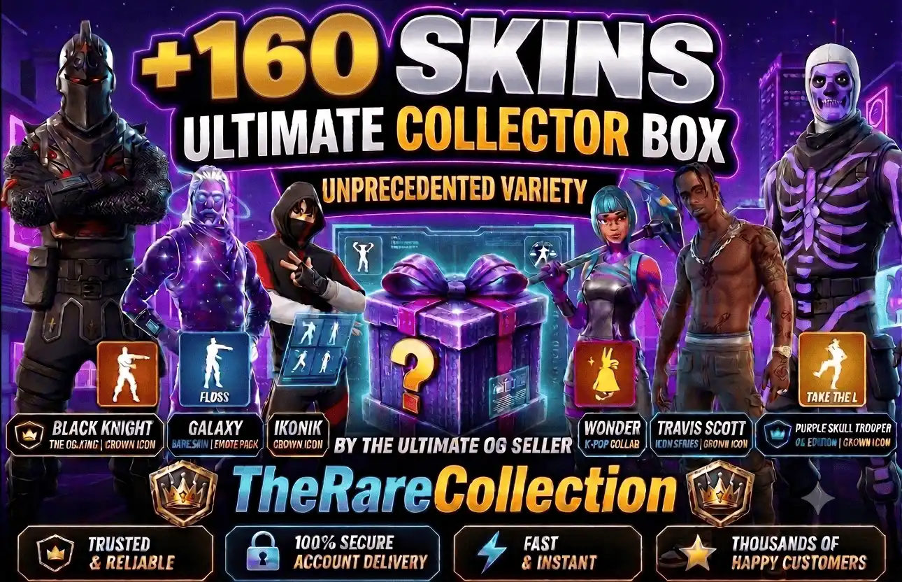 ⚡160-300 SKIN ESCLUSIVE⚡Ne riceverai una o più di queste | Wild Cat | Travis Scott | Renegade Raider | Ikonik | Black Knight | OG STW | Lara Croft |
