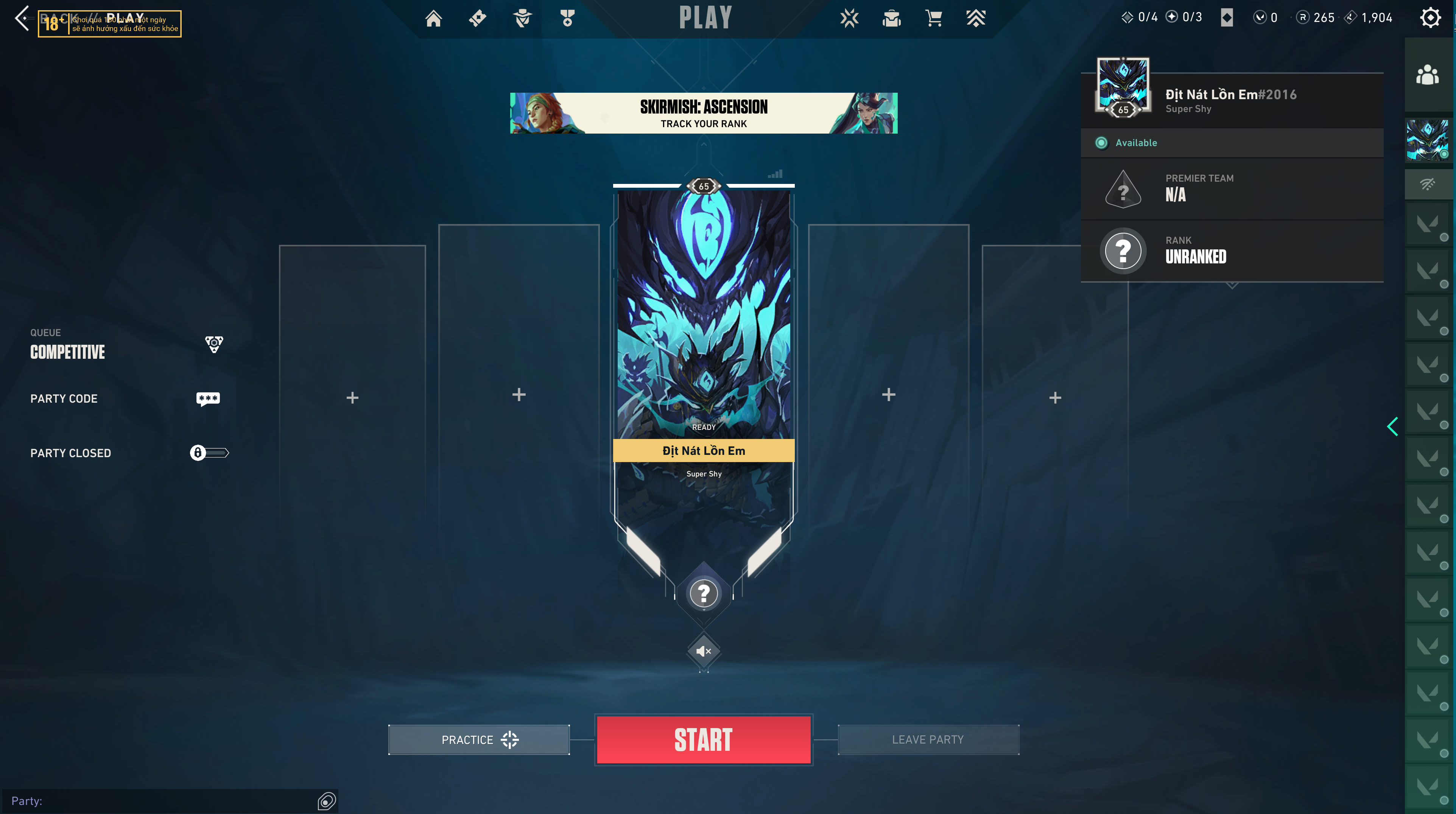 Valorant - rank ready - AP - 1 Skins - LV65