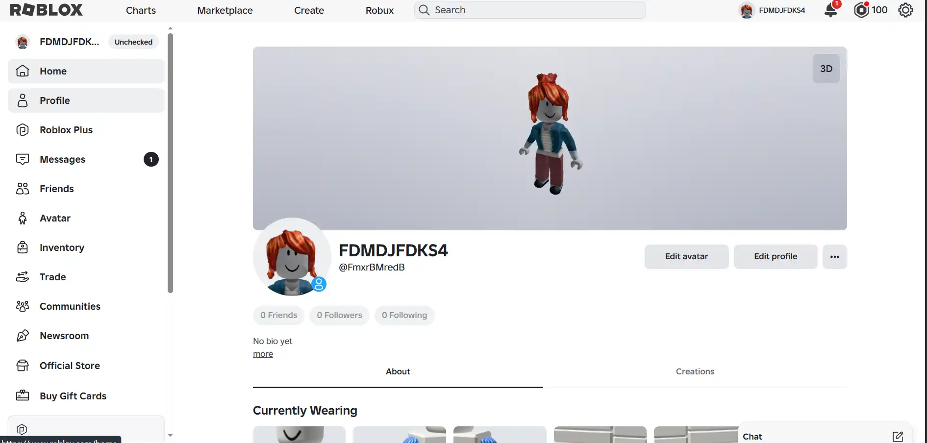 Roblox-Game Accounts +90 RBX One account-Full access