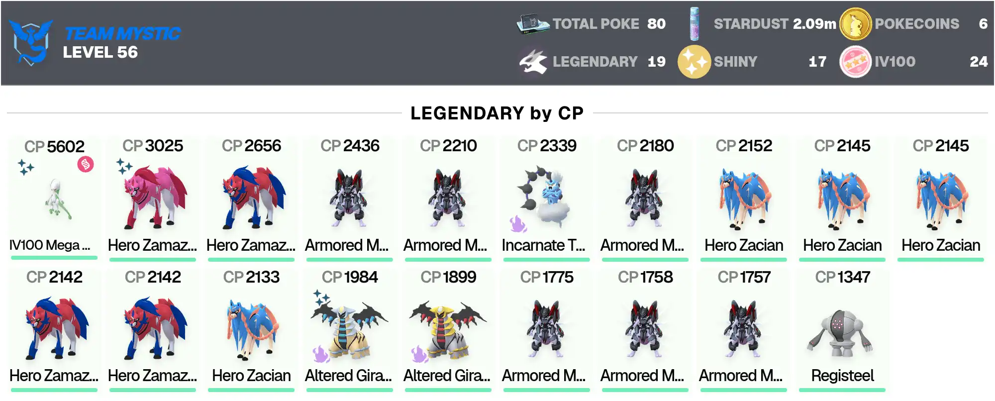 6 Mewtwo Blindé /Chromatique IV100 MEGA Mewtwo Y 5,6K /Zamazenta Chromatique 3K /Légendaire: 19 /Chromatique: 17 /Hundo: 24 /PG-OKKEB /[CNL]