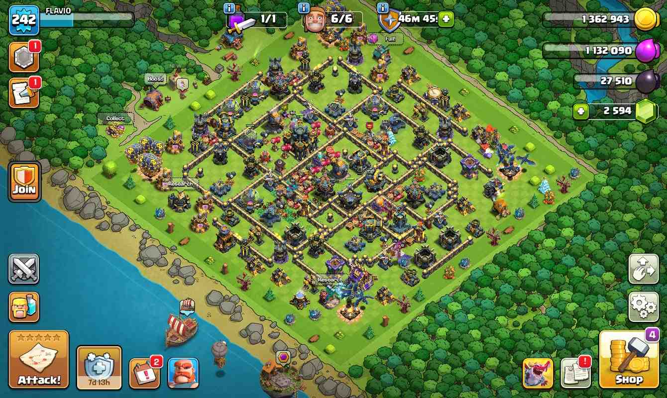 Clash of Clans-✅MUNICIPIO 17-MASSIMO🔥 (13+ EQUIPAGGIAMENTO EPICO) EROI AL MASSIMO- BK 100, AQ 100, MP 90, GW 75, RC 50 - CONSEGNA ISTANTANEA