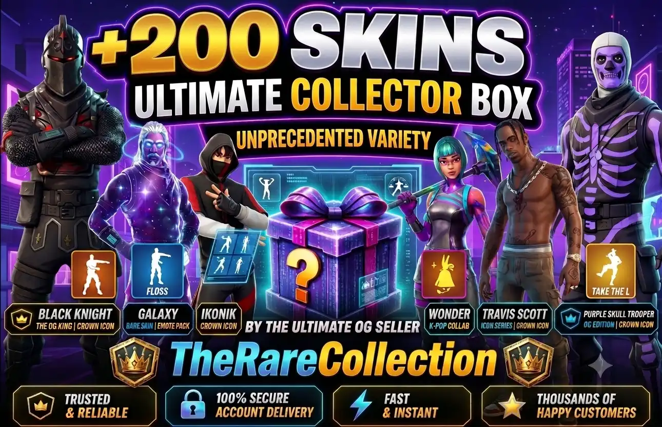 ⚡+200 SKIN ESCLUSIVE⚡Ne riceverai una o più di queste | Wild Cat | Travis Scott | Renegade Raider | Ikonik | Black Knight | OG STW | Lara Croft |