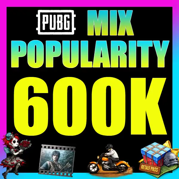 600K [600 000] MIX POPULARITÉ 🔥 PUBG Mobile 🔖 RÉDUCTION⚡️ Livraison super rapide