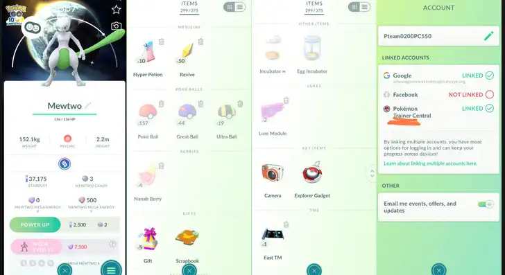 (ShundoMew-BG10th) Kleines Konto mit Shundo Mewtu 10. Jubiläumshintergrund, kann Mega Y..