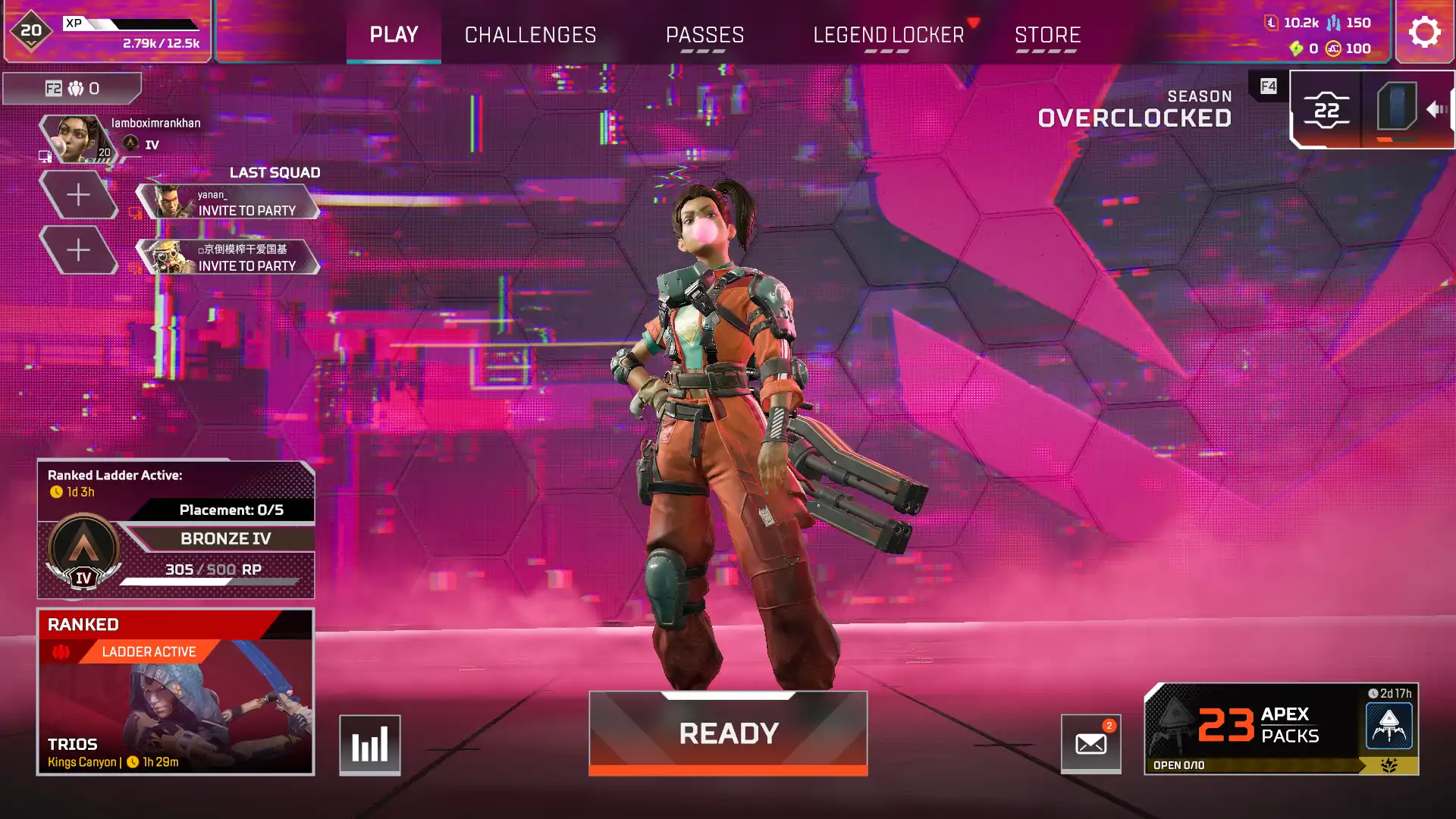 APEX LEGENDS | Niveau 20+ | Prêt pour le classé | 23+ Packs Apex | Chance de fragments d'héritage | Accès complet | Livraison instantanée