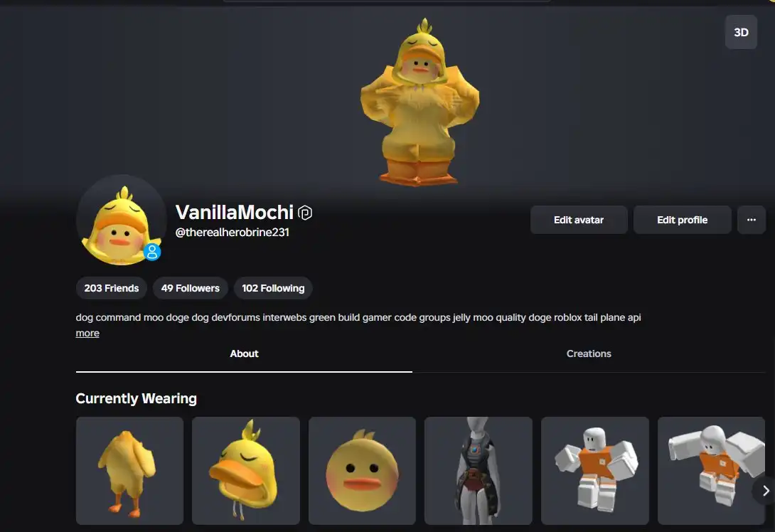 BB3 Roblox Account 1K+ Halaga 96 Offsale Items 1500 Followers Premium Aktibo