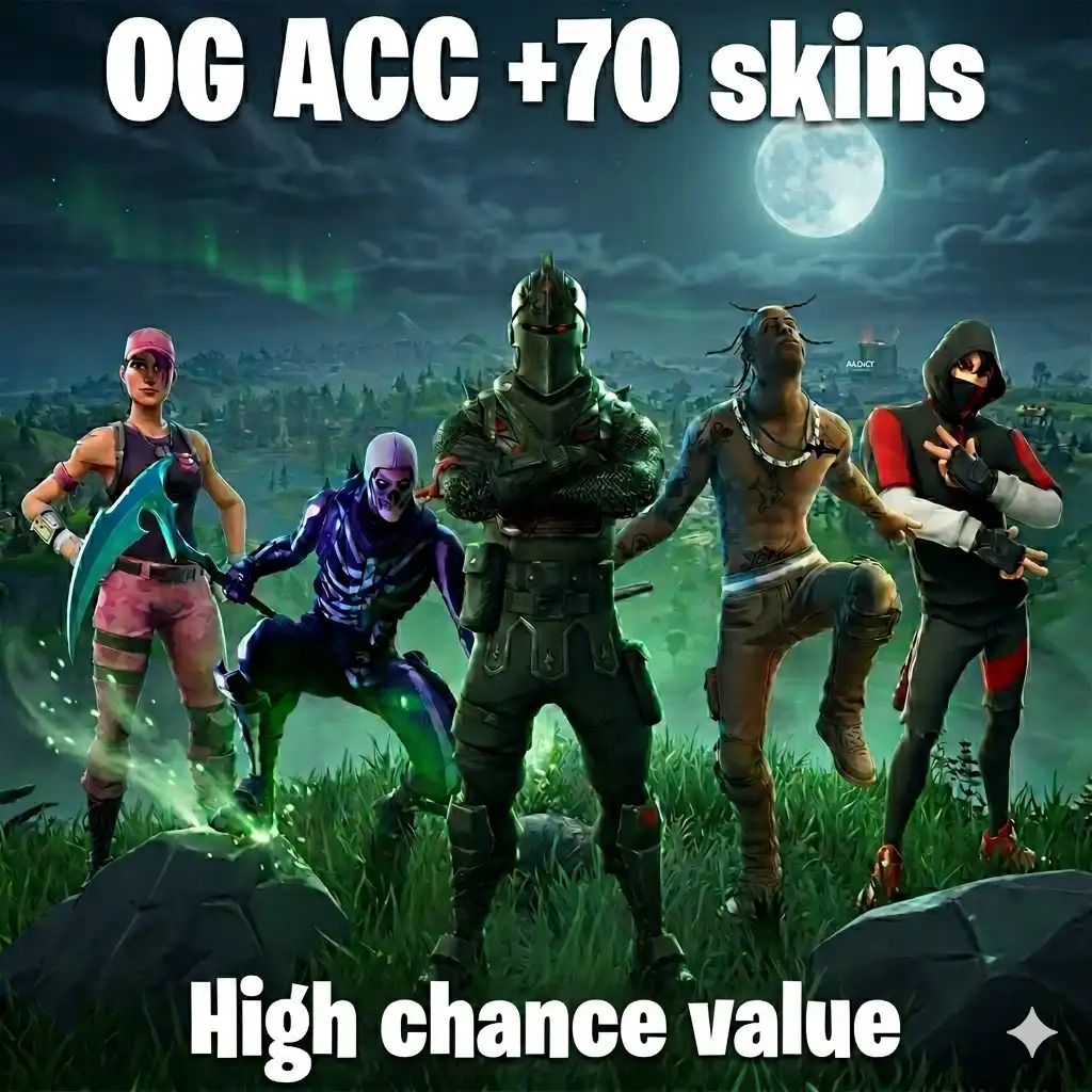 {PC,PSN,XBOX} Compte OG Stacked +70 skins avec The Reaper, Black Knight, Ikonik, Take the L, Travis Scott, Rose Team Leader ou autres [Lire la description]