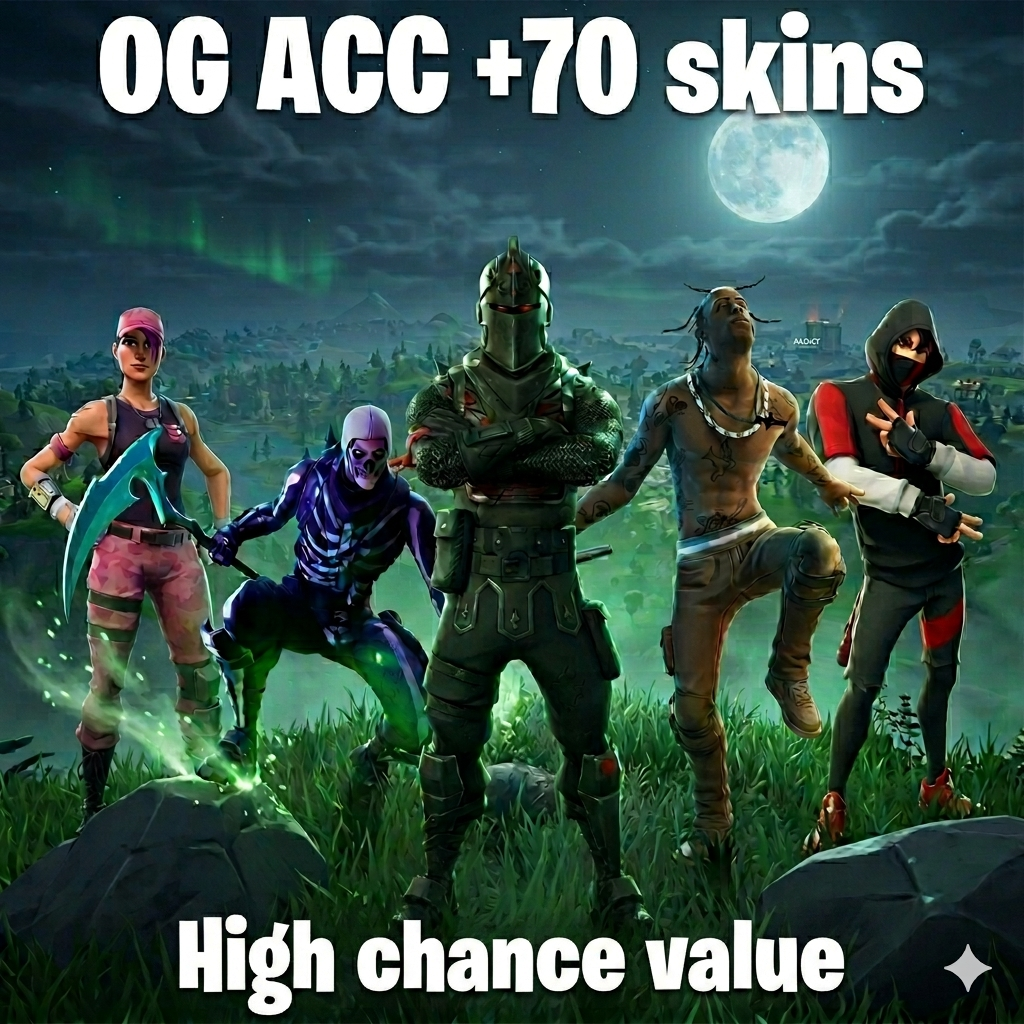 {PC,PSN,XBOX} OG Stacked +70 Skins Account With The Reaper, Black Knight, Ikonik, Take the L, Travis Scott, Rose Team Leader Or Other [Read Description]