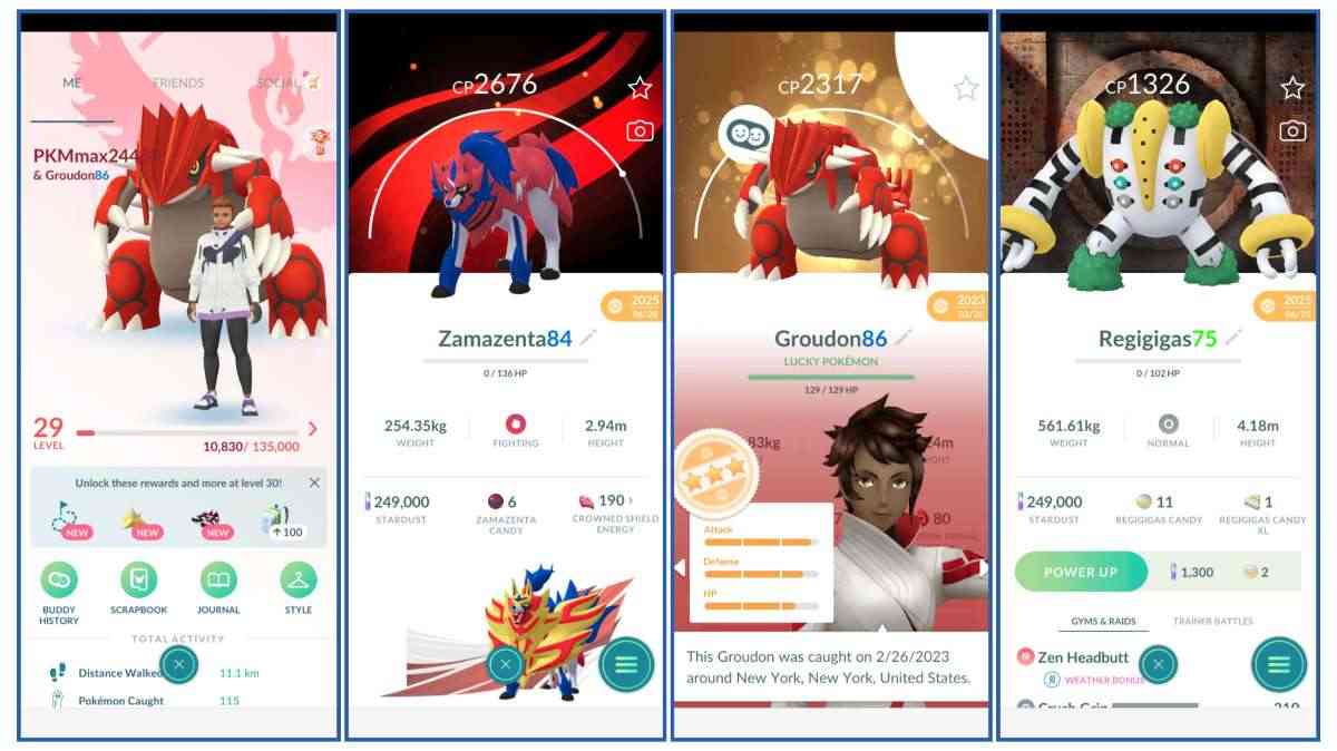 LEVEL 29 | 20 LEGENDARY | ZAMAZENTA GO FEST 2025 BG | GIGANTAMAX GENGAR BG | LUCKY GROUDON | 10 LOCATION BACKGROUNDS