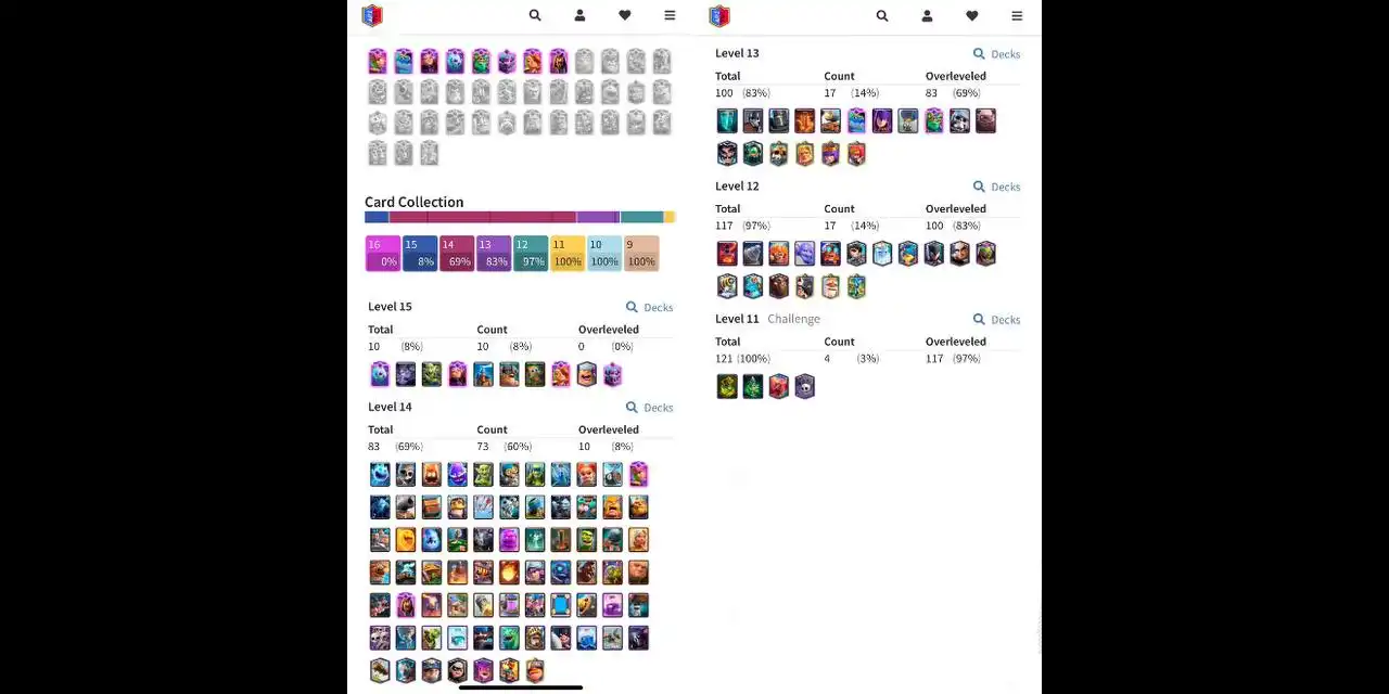 8,100+宝石，6年玩家徽章，59级 [KT-15] NC可用（限时33%优惠）10,000奖杯 ❌ 8x最佳进化，73x14级卡牌 & 10x精英 ❌