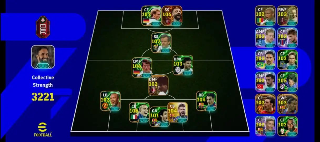 efootball 3221 akaun