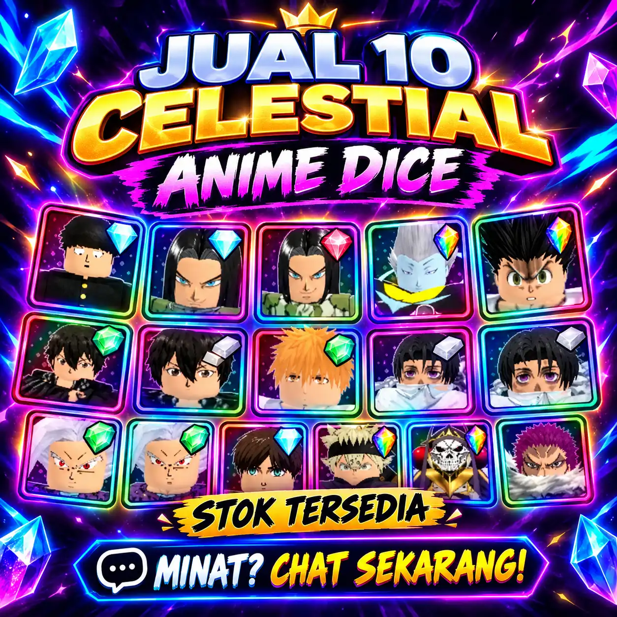 UNIT 10 CELESTIAL - GENERADOR DE DINERO CON DADOS DE ANIME