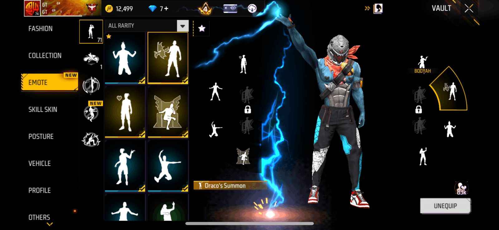 SOUTH AMERICA REGION | 70 LVL | 7 YEARS OLD | PRIME 5 | 8 EVO GUNS LVL MAX | 78 EMOTES | 344 LEGENDARY BUNDLES | 644 SHIRTS