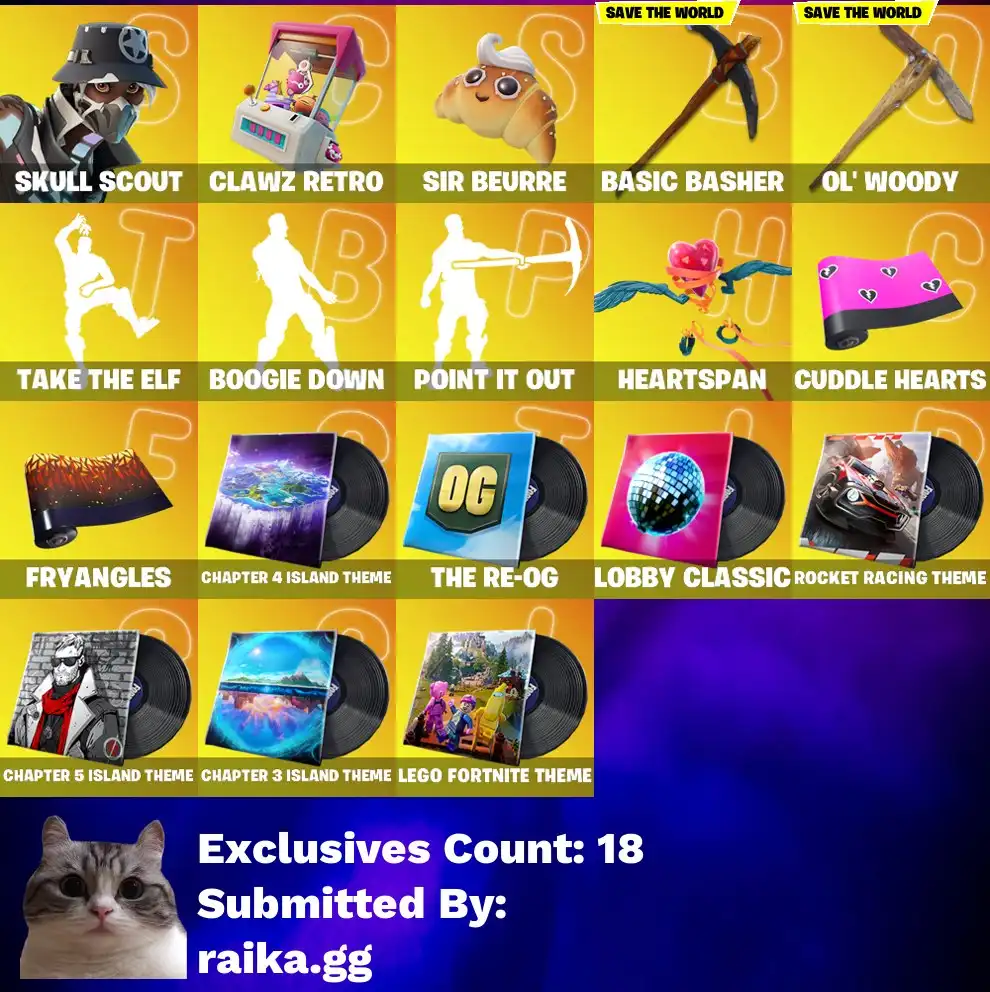 [3in1] / Istantaneo • FN (Tutte le piattaforme) • 134 Skin • Renegade Racer • Take the Elf • Luxe • Inferno • Spider-Man • Accesso completo • 2 Regali