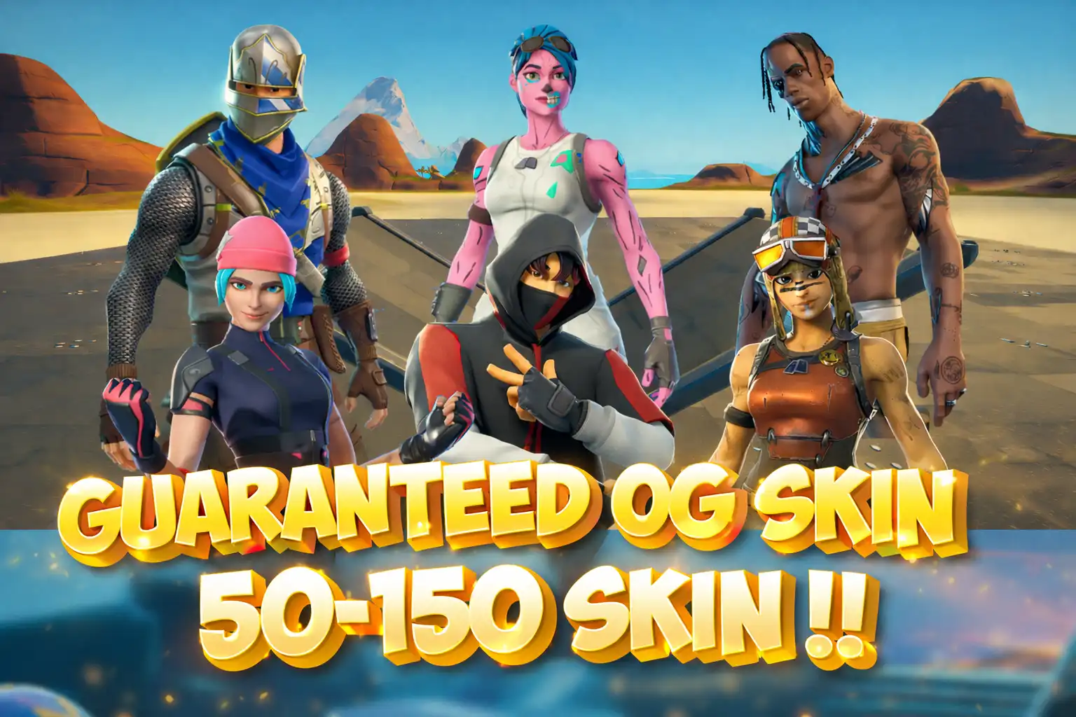 [PC/PSN/XBOX] Compte OG 50-150 skins Garanti Travis Scott OG STW Black Knight Ikonik OG Ghoul Trooper