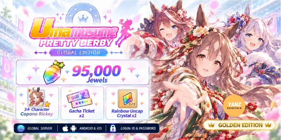 Account Umamusume  | 95000 Jewels + Copano Rickey + 1 Ticket + 1 Rb Uncap Crystal
