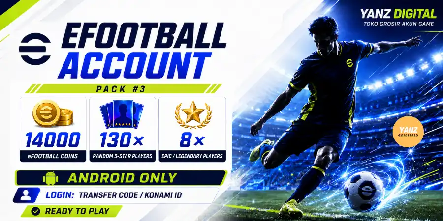 [Android] Account eFootball | 14000 Coins + 130 Players 5-Star + 8 Epic/Legend - Pack #3