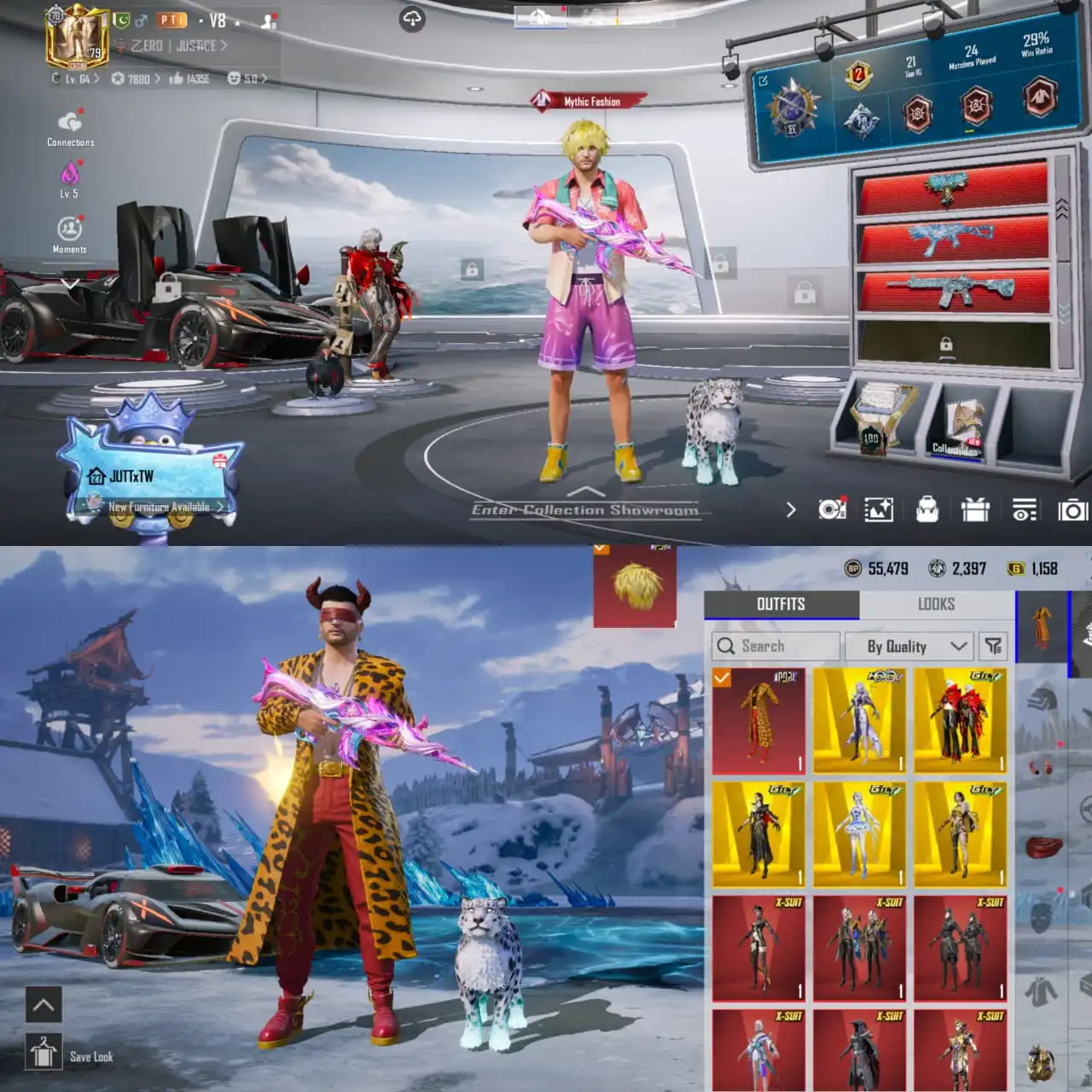 🔥 TRIO GC MAX | 💎 70 HIGH COLLECTION | 🎁 4× صناديق غنائم | 👑 6× ULTIMATE | 💛 شعر أصفر RR | 🏎️ سيارة بوجاتي رياضية | 🕰️ وجه S4 + شعر | 🎽 TDM