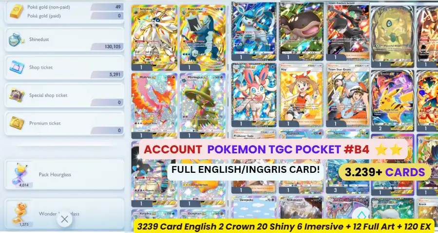 [3239+ بطاقات ENG] حساب – 2 تاج Solgaleo EX + Baxcalibur + 20 لامع + 6 بيكاتشو EX غامر + Giratina EX لامع + 4000 حزمة ساعة رملية #b4