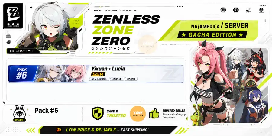 [Na] 新手账号 Zenless Zone Zero | NA Yixuan + Lucia 组合 | 套装#6