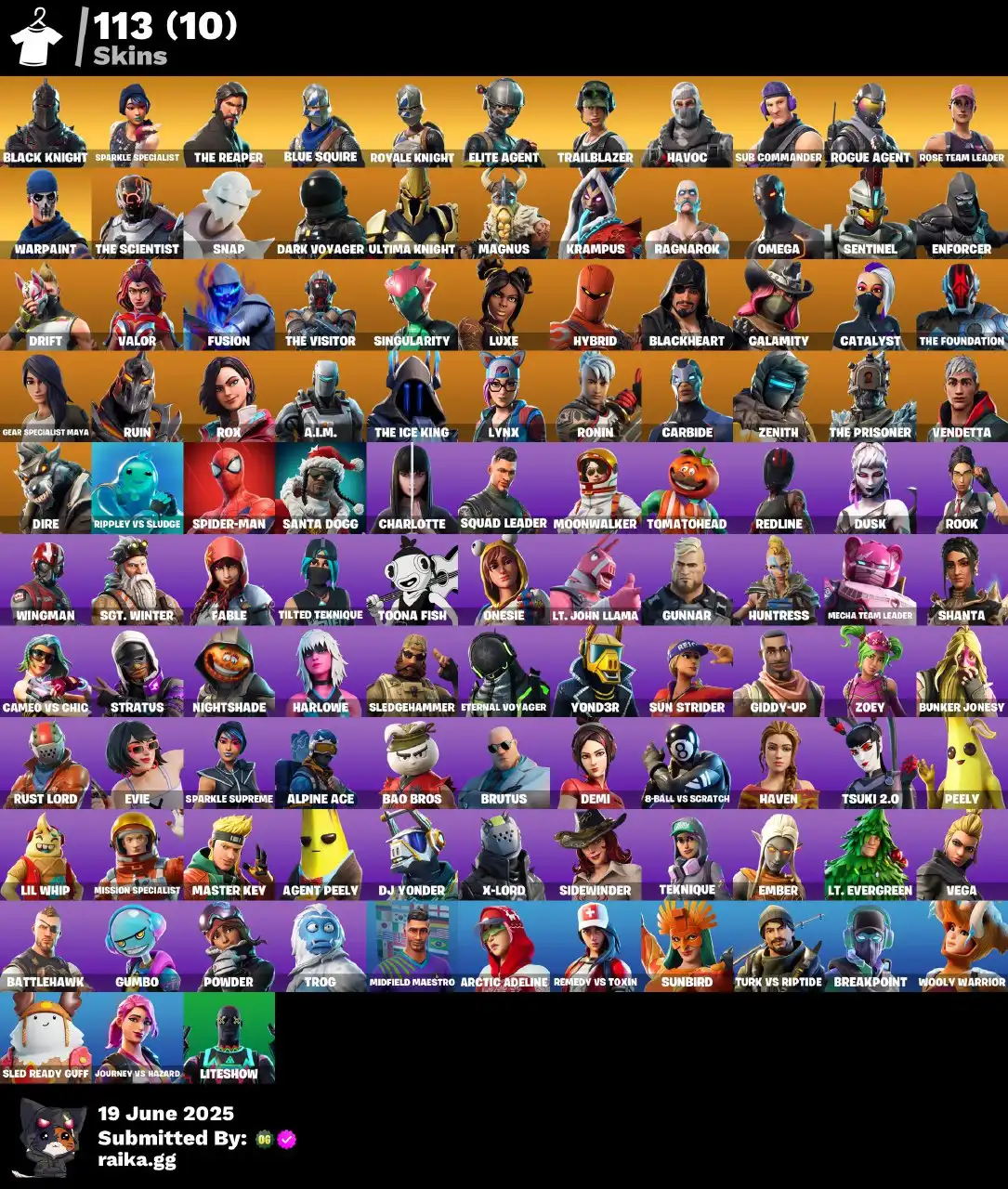 PC/PSN/Xbox/Nintendo 113 skin | OG STW | Black Knight | Sparkle Specialist | The Reaper | Blue Squire | Royale Knight | Elite Agent | Mako | Take The