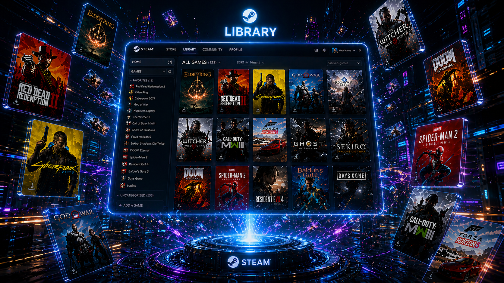 899 STEAM Cyberpunk 2077、Red Dead Redemption 2、Assassin’s Creed 系列、God of War、COD、GTA V、Elden Ring、Hollow、Arc Raiders