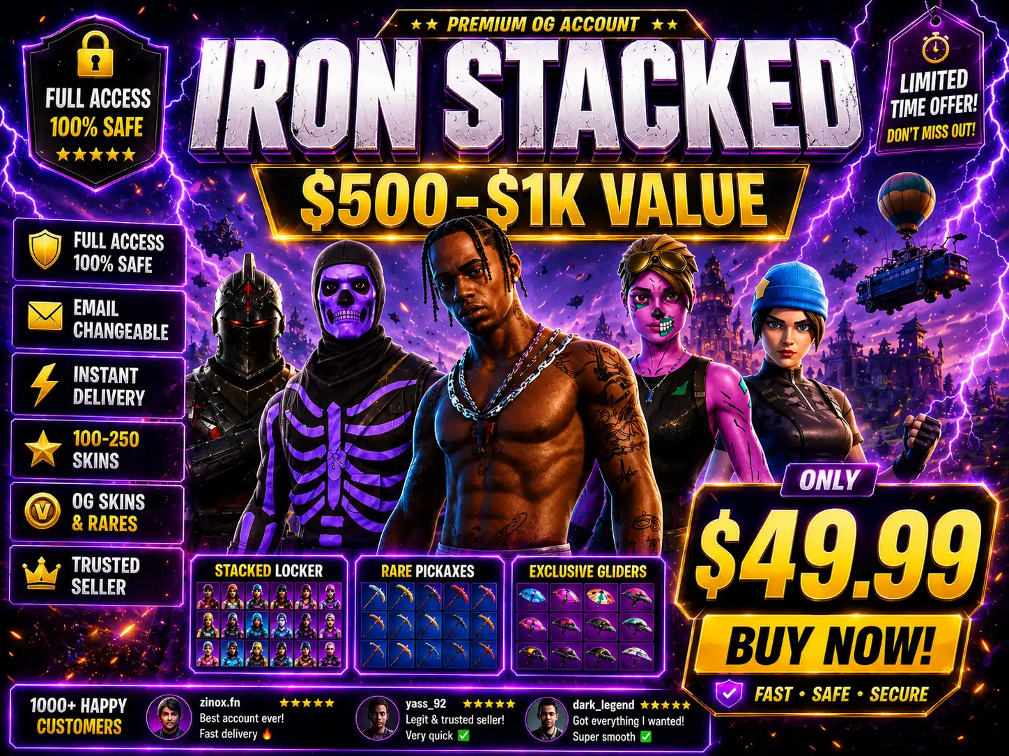 IRON STACKED Tài khoản OG
