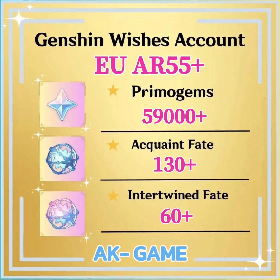EU 프리모젬 59000 만남의 인연 130 얽힌 인연 60 남/여 주인공 iOS/Android/PC/Xbox/PS 스타터 소원 리롤