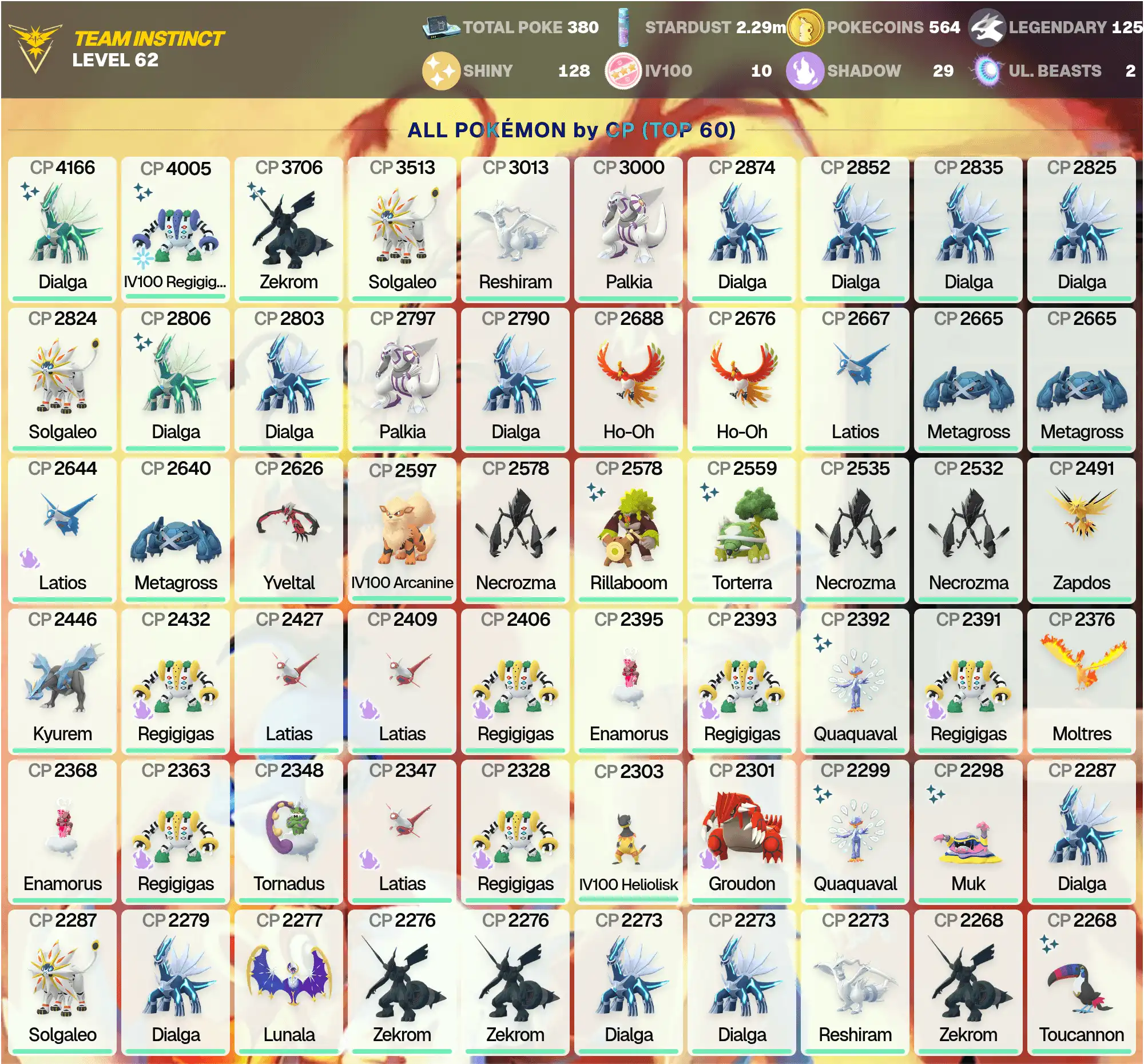MEGA Metagross; Shiny Dialga 4K; Shiny Zekrom 3.7K; Shiny Cobalion; Shiny:128; Shiny IV100 Regigigas 4K; Legendary:125; PG-TMJVF; [CNL]