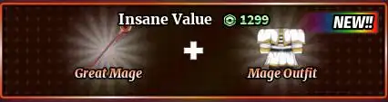 Sailor Piece - Valore Eccezionale (Grande Mago + Abito da Mago) [1299R]