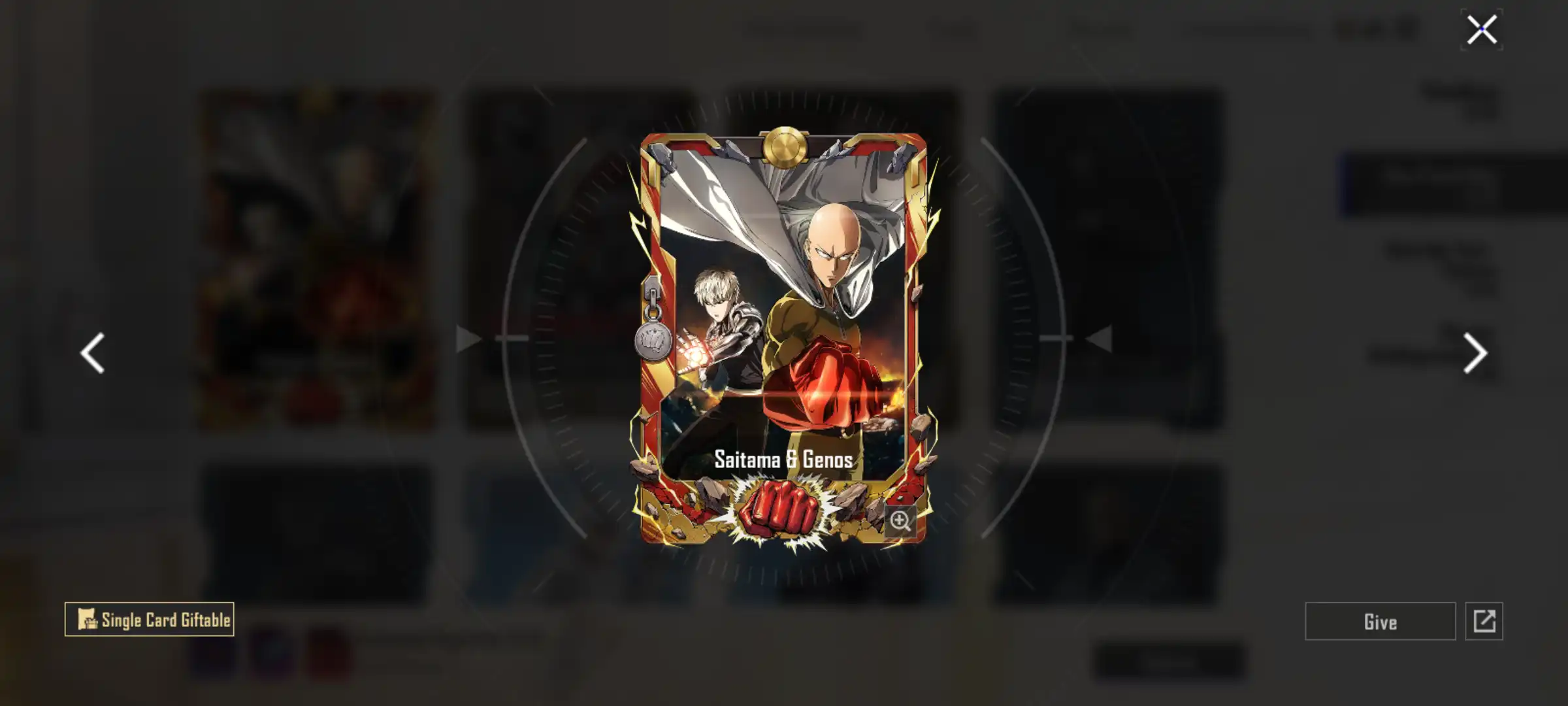 Saitama és Genos kártya 🔥 Gyors és azonnali kézbesítés 🔥