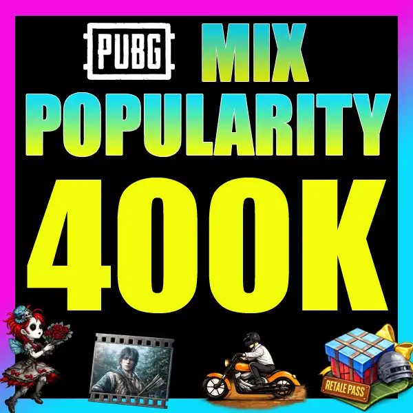 400K [400.000] POPULARITÉ MIXTE 🔥 PUBG Mobile 🔖 RÉDUCTION⚡️ Livraison super rapide
