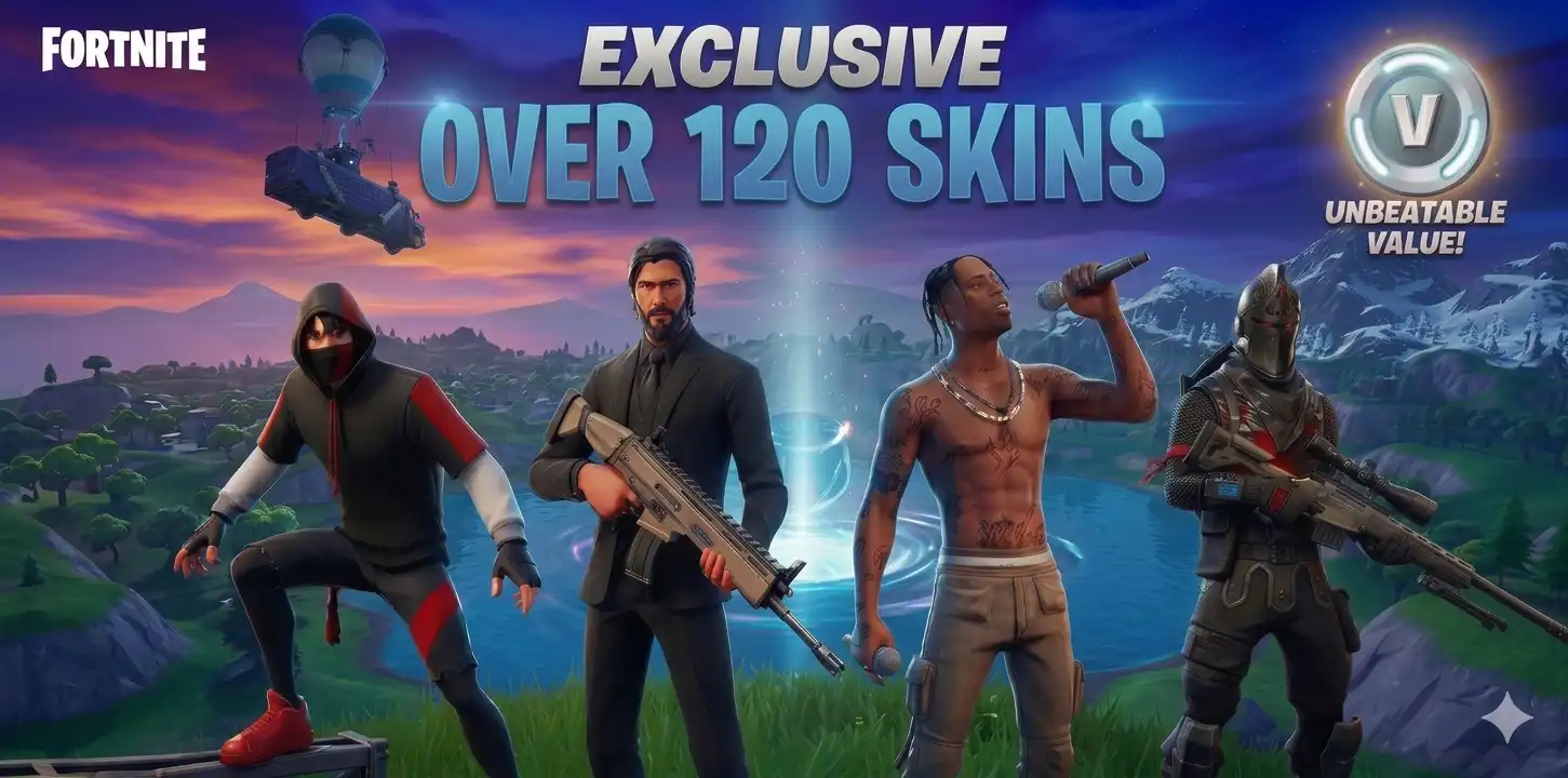 [PC / Xbox / PSN] 120+皮肤 高级Fortnite账号 | 干净储物柜 | 即刻可玩