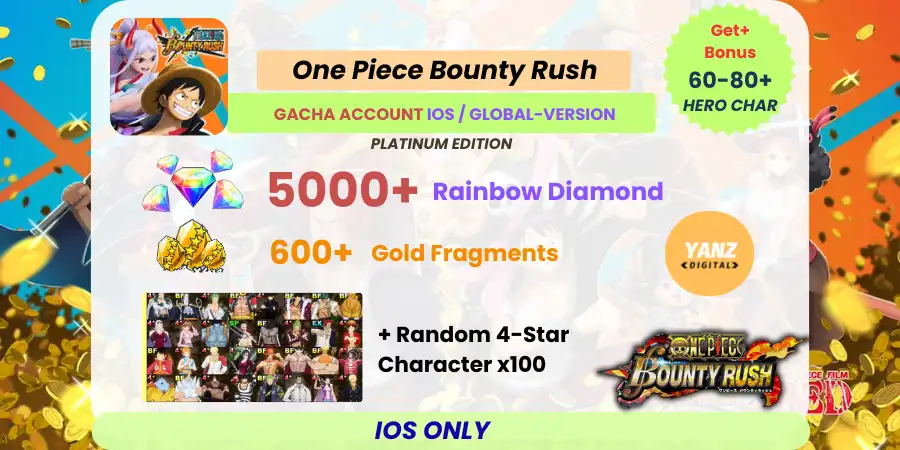 [Global ios] Account 4Stars Char x100 + Diamonds 5000 + Fragments 600+ | Platinum Edition