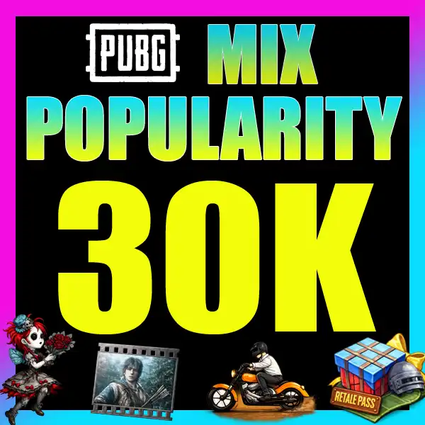 30K [30 000] MIX POPULARITÉ 🔥 PUBG Mobile 🔖 RÉDUCTION⚡️ Livraison super rapide