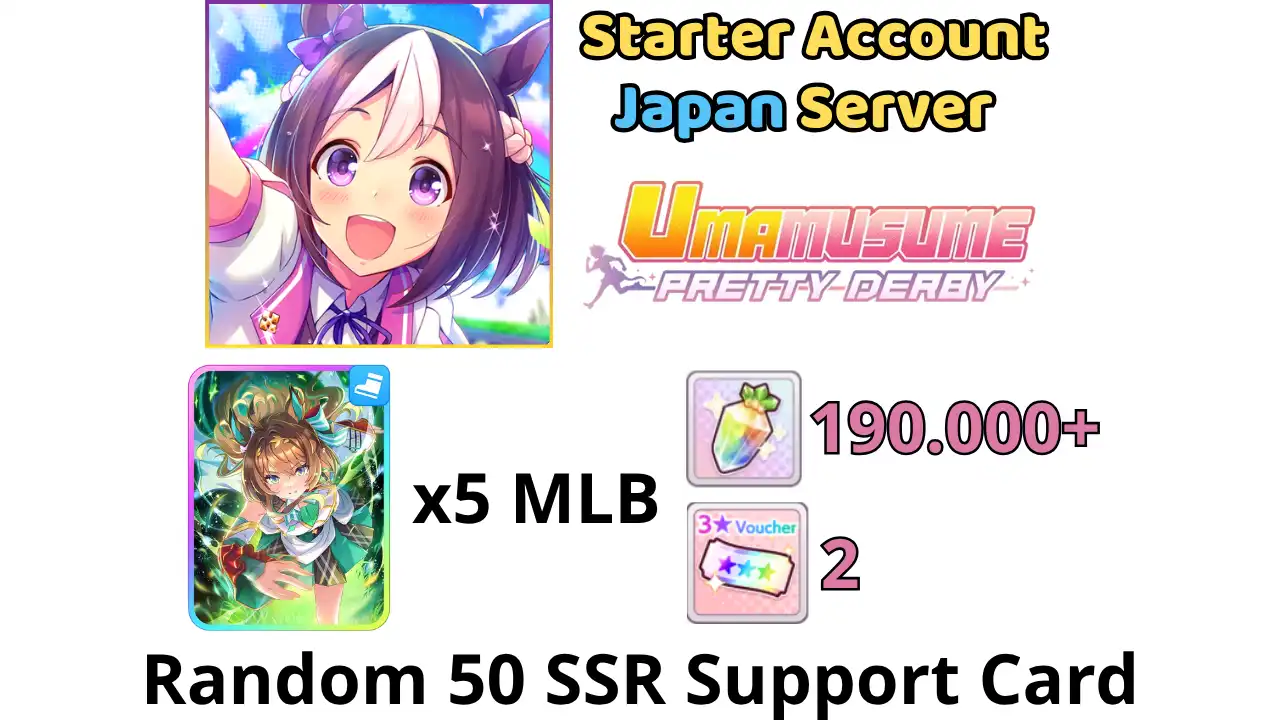 ญี่ปุ่น | SSR Efforia (As if Guided) MLB x5 | 190K+ กะรัต | ตั๋ว 3★ 2 ใบ | การ์ดสนับสนุน SSR 50+ ใบ
