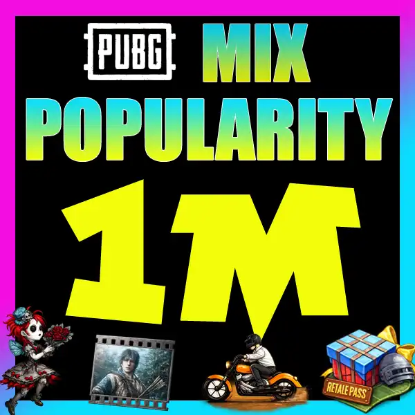 1M [ 1 MILLION ] MIX POPULARITÉ 🔥 (1000K) Popularité PUBG Mobile 🔖 RÉDUCTION⚡️ Livraison super rapide