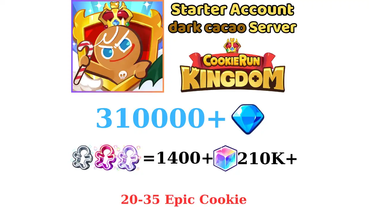 🍪 黑可可 | 310K+ 水晶 💎 | 1400+ 切割器 | 210K+ 彩虹方块 | 20–35 史诗饼干